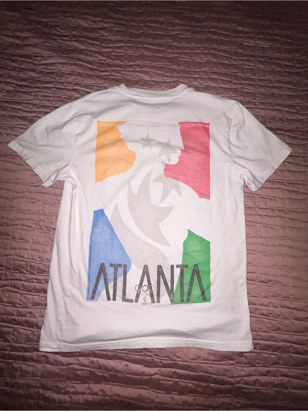Vintage 1996 Atlanta Olympics Graphic White Men's T-Shirt
